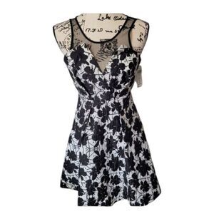 BCBG Black and white cocktail dress